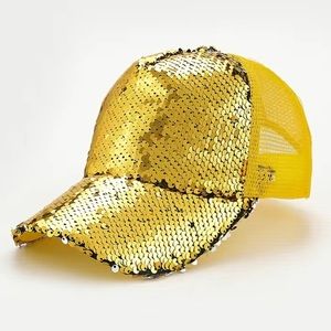 New☀️yellow sequin baseball hat.